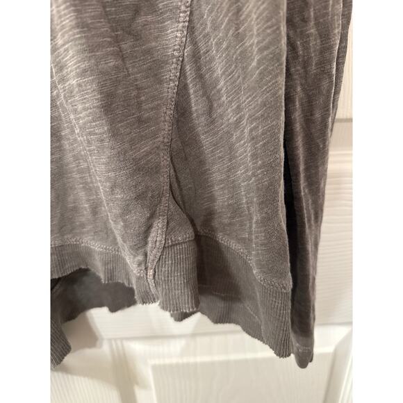 Wilt Double Unfinished Neck Slub Knit Slouchy Tee in Canteen, XS - Picture 7 of 10